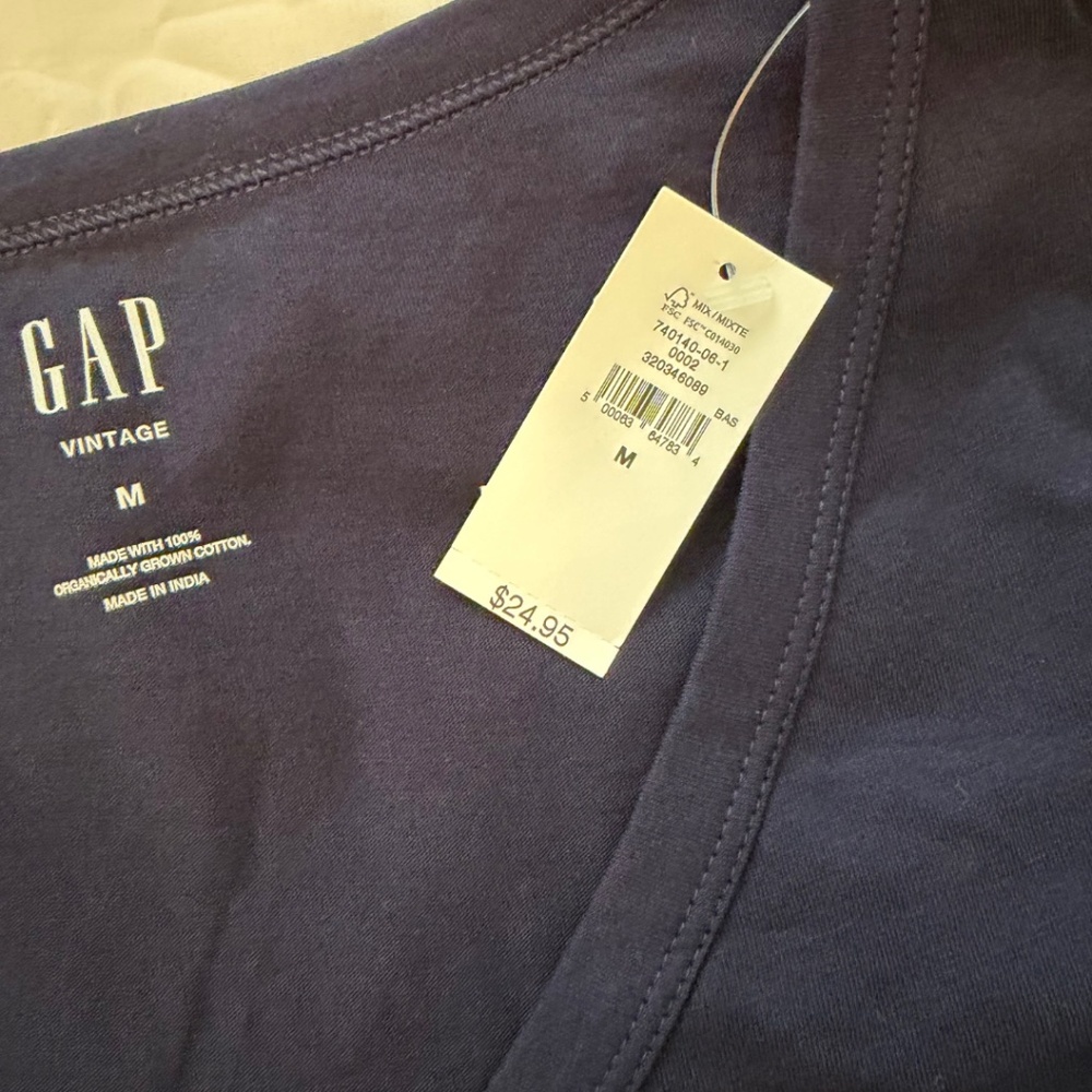 Gap BUNDLE 3 Organic Cotton VintageSoft V-Neck T-Shirt - Picture 12 of 15